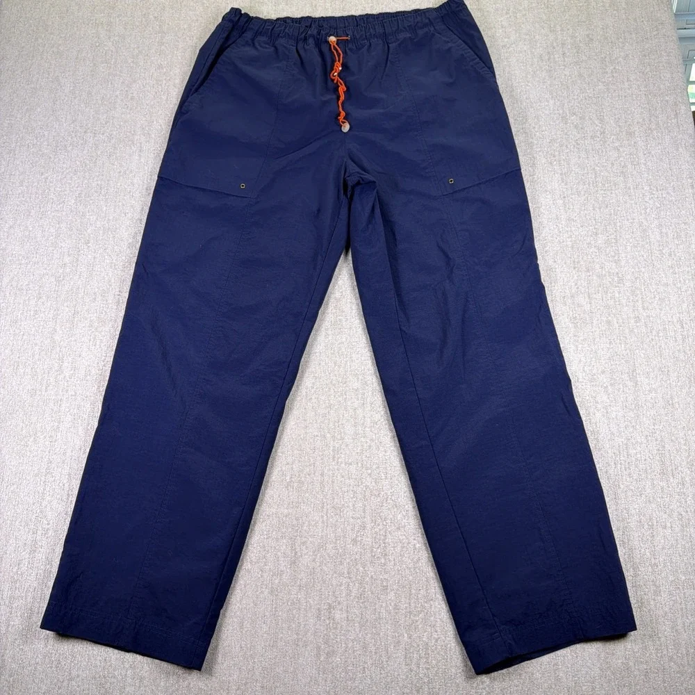 VTG Nike Ripstop Nylon‎ Track Pants Navy Blue Windbreaker Athletic Y2K Mens M